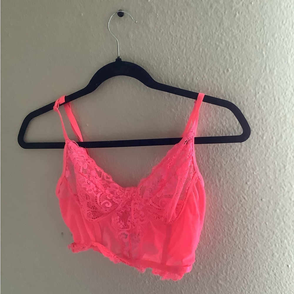 Pink lace cami